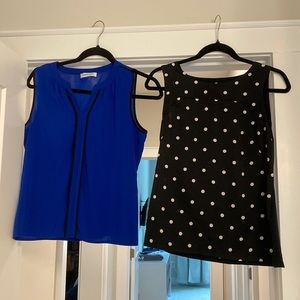 Lot of 2 size small sleeveless dress shirts